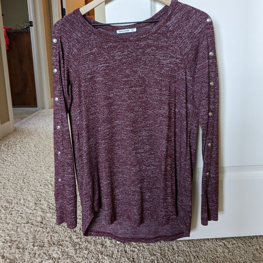 Pink Clover Camdyn Button Detail Knit Top